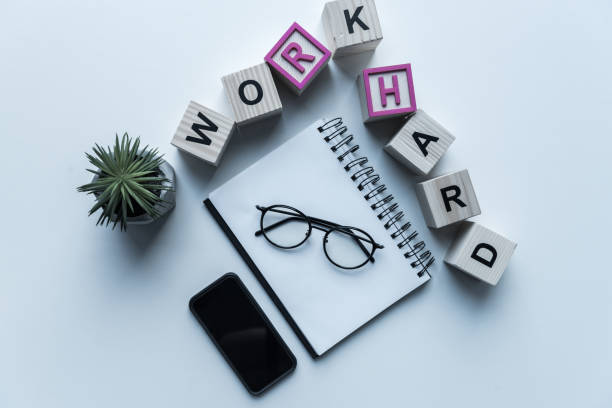Focused workspace representing mental effort and willpower
